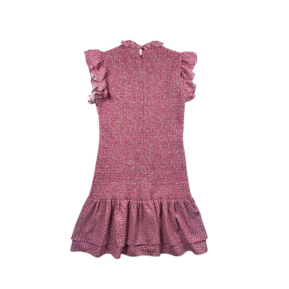 French Connection Womens Elao Verona Crepe Mini Dress Smocked Dress Sz M Fairy - Picture 10 of 12